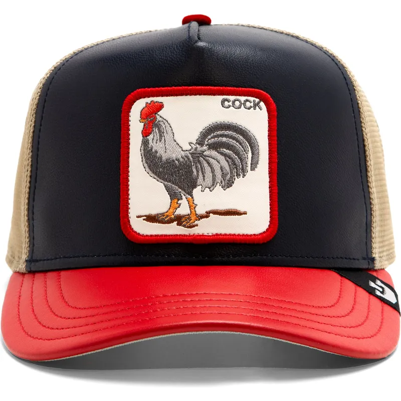 trucker-cap-marineblau-und-rot-hahn-shleather-cock-the-farm-von-goorin-bros