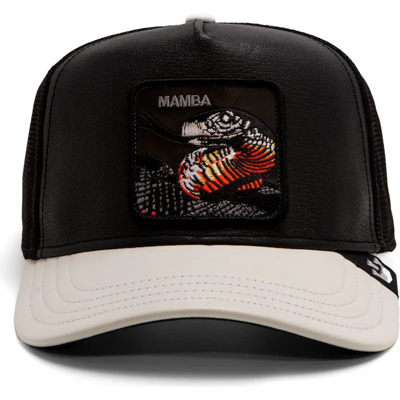 svart-och-gra-orm-trucker-keps-mamba-shleather-snake-the-farm-fran-goorin-bros