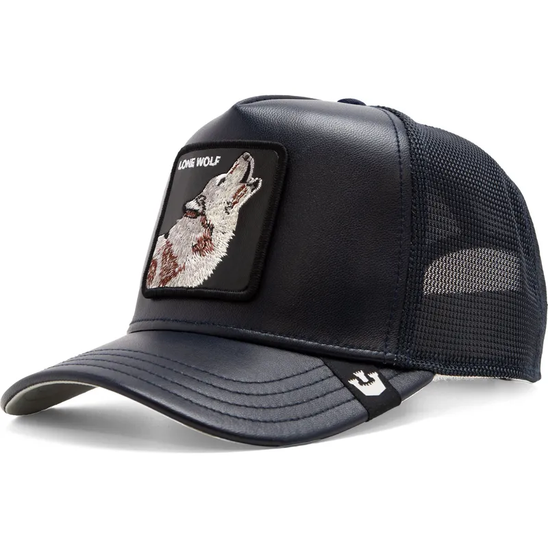 trucker-cap-marineblau-wolf-lone-shleather-wolf-the-farm-von-goorin-bros