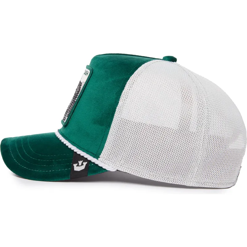 trucker-cap-grun-und-weiss-kuh-cash-emerald-cow-the-farm-jewel-tones-von-goorin-bros