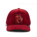 rote-snapback-kappe-mit-gebogenem-schirm-drache-dragon-royalty-the-farm-von-goorin-bros