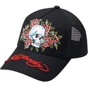 ed-hardy-skull-rose-trucker-cap-schwarz