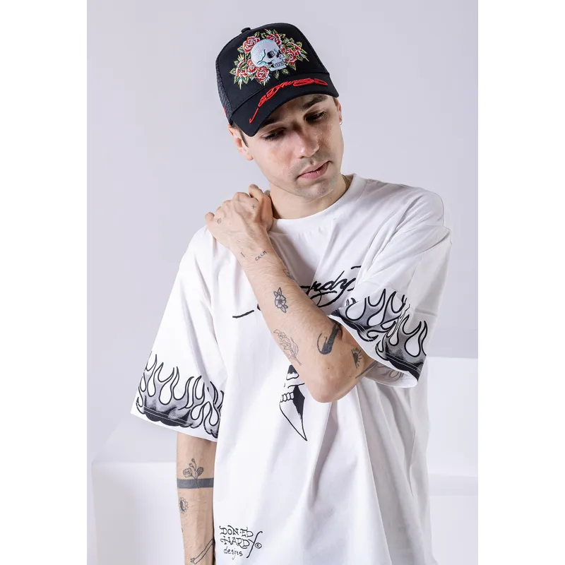 ed-hardy-skull-rose-trucker-cap-schwarz ed-hardy-skull-rose-trucker-cap-schwarz