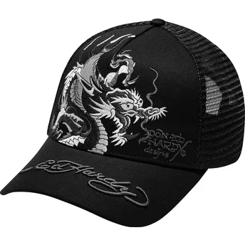 Sapkák ívelt fekete snapback Mono Giant Ed Hardy