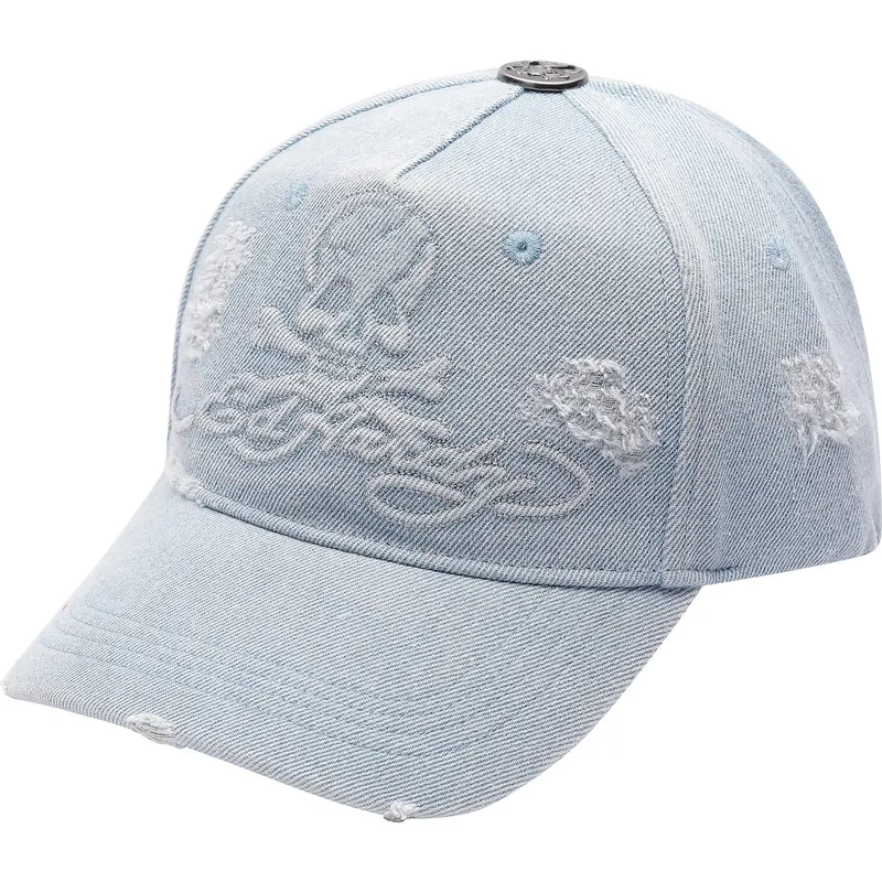 sapkak-ivelt-kek-allithato-denim-embossed-skull-ed-hardy