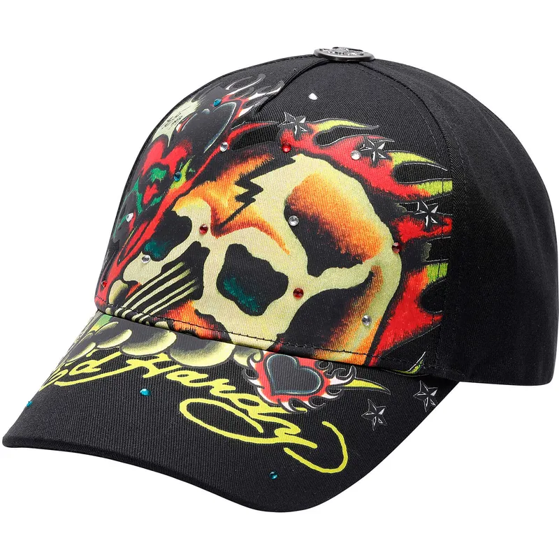 sapkak-ivelt-fekete-allithato-skull-chopper-ed-hardy