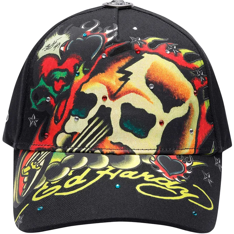 sapkak-ivelt-fekete-allithato-skull-chopper-ed-hardy