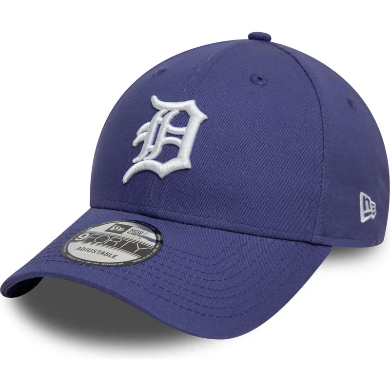 violette-verstellbare-curved-cap-9forty-league-essential-der-detroit-tigers-mlb-von-new-era