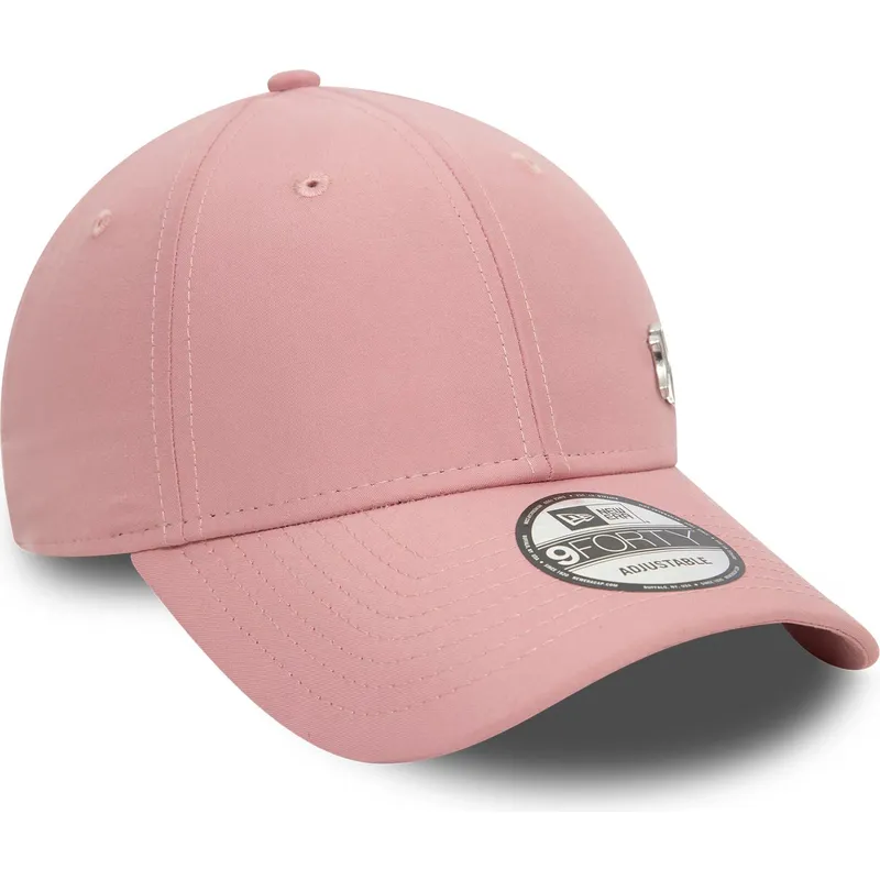 rosa-verstellbare-curved-cap-9forty-flawless-der-new-york-yankees-mlb-von-new-era