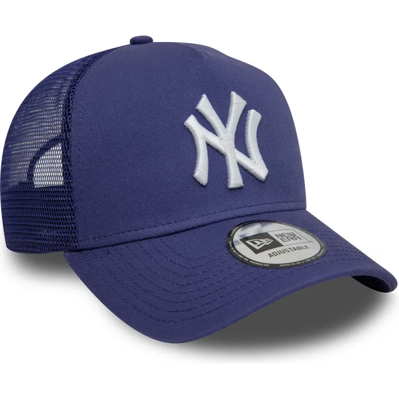 trucker-cap-violett-9forty-a-frame-league-essential-der-new-york-yankees-mlb-von-new-era
