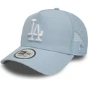 hellblaue-trucker-kappe-9forty-a-frame-league-essential-der-los-angeles-dodgers-mlb-von-new-era