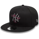 new-era-new-york-yankees-mlb-snake-9fifty-icon-schwarze-snapback-kappe-mit-grauem-logo