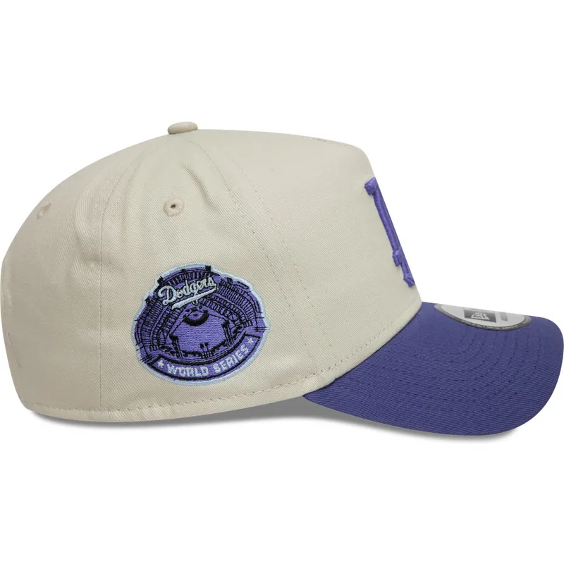 sapkak-ivelt-lila-snapback-9forty-a-frame-world-series-patch-los-angeles-dodgers-mlb-new-era