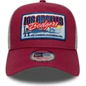 new-era-9forty-a-frame-patch-los-angeles-dodgers-mlb-red-trucker-hat