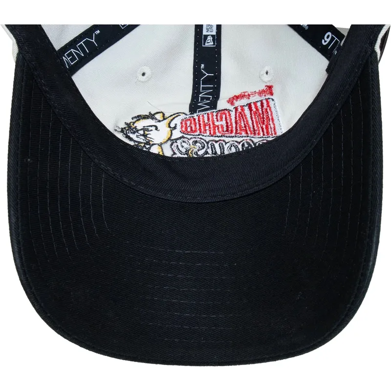 beige-und-schwarze-verstellbare-curved-cap-9twenty-jerry-looney-tunes-von-new-era