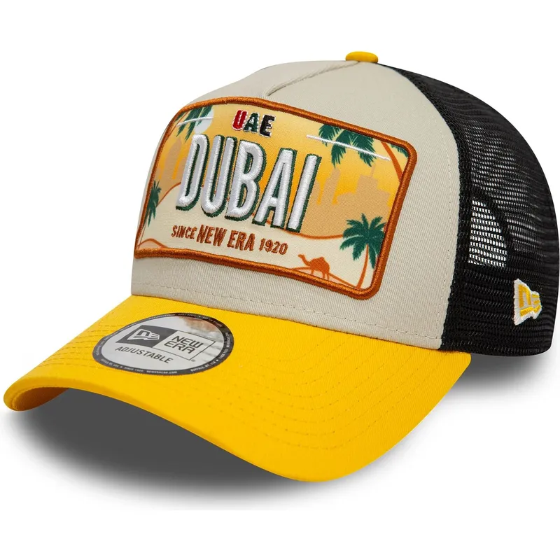 sapkak-ivelt-sarga-snapback-9forty-a-frame-license-plate-dubai-ciudades-y-playas-new-era