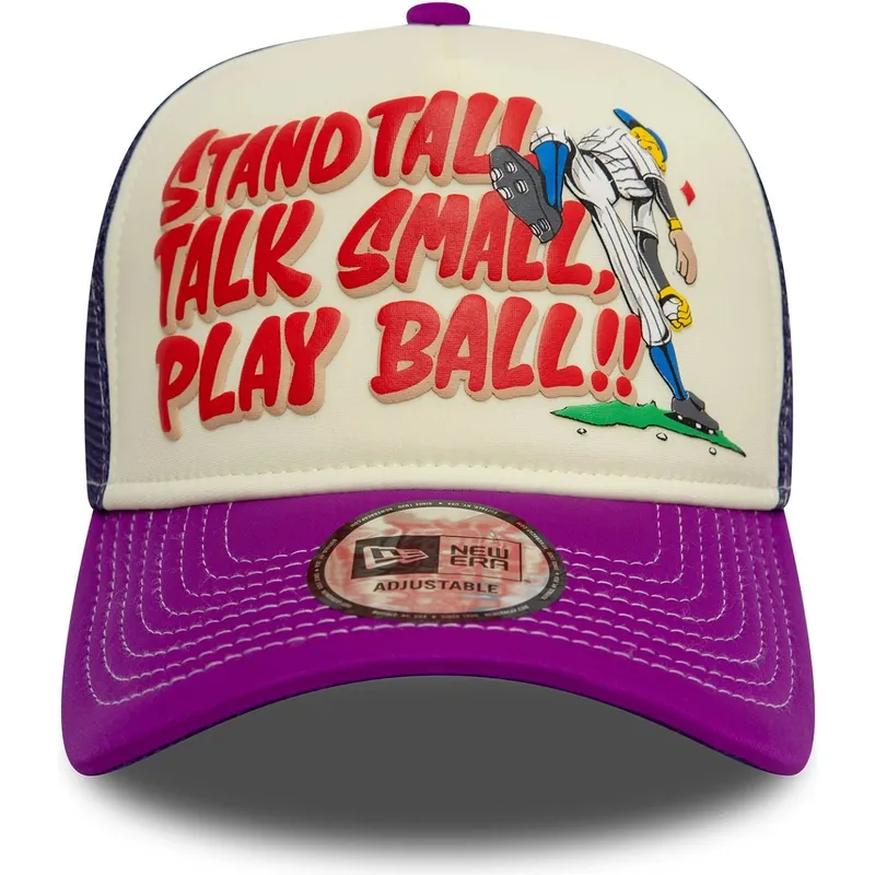 sapkak-ivelt-lila-snapback-9forty-a-frame-graphic-stand-tall-talk-small-play-ball-new-era