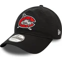 9twenty-verstellbare-schwarze-curved-cap-der-carolina-mudcats-milb-von-new-era
