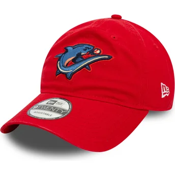 Sapkák ívelt piros állítható 9TWENTY Clearwater Threshers MiLB New Era
