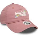 new-era-curved-brim-women-9twenty-holiday-mode-pink-adjustable-cap