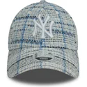 justerbar-bla-bojd-keps-for-kvinnor-9forty-tweed-new-york-yankees-mlb-fran-new-era