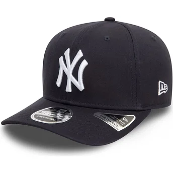 New Era New York Yankees MLB 9SEVENTY Stretch Snap Snapback Kappe mit gebogenem Schirm in Marineblau