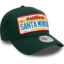 new-era-curved-brim-9forty-a-frame-license-plate-cities-and-beaches-santa-monica-green-snapback-cap