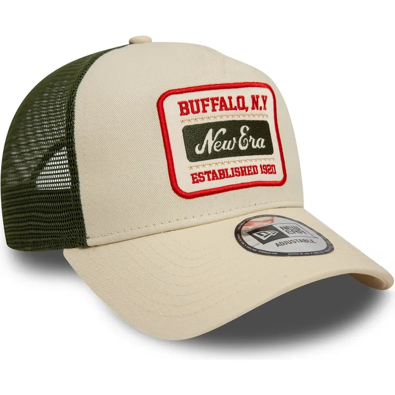 beige-grune-9forty-a-frame-patch-trucker-cap-von-new-era