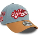 new-era-curved-brim-9forty-denim-ac-milan-serie-a-blue-and-brown-adjustable-cap