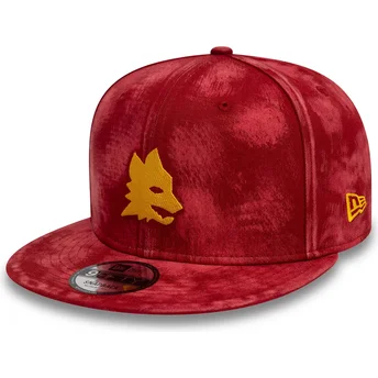 Sapkák lapos piros snapback 9FIFTY Tie Dye Associazione Sportiva Roma Serie A New Era