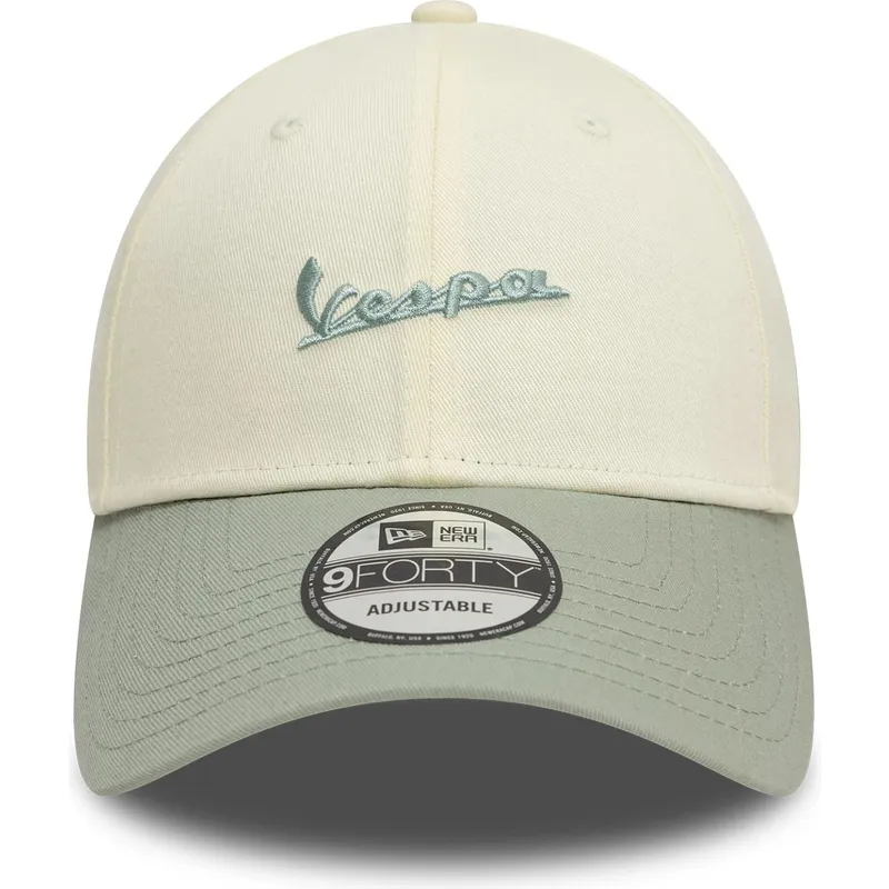 hellgrune-verstellbare-curved-cap-9forty-contrast-side-von-vespa-piaggio-von-new-era