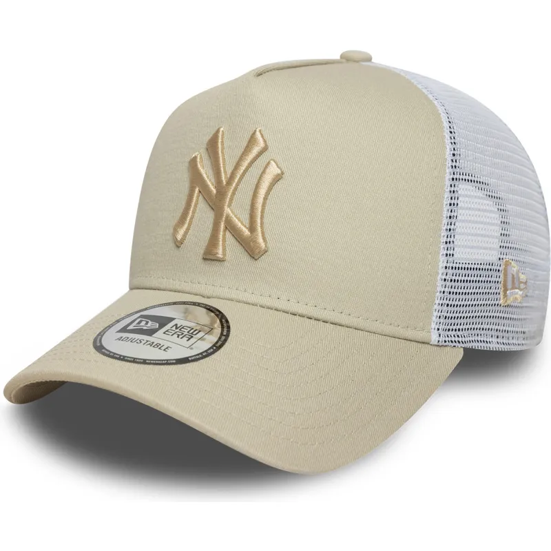 sapkak-ivelt-bezs-snapback-a-frame-league-essential-new-york-yankees-mlb-new-era