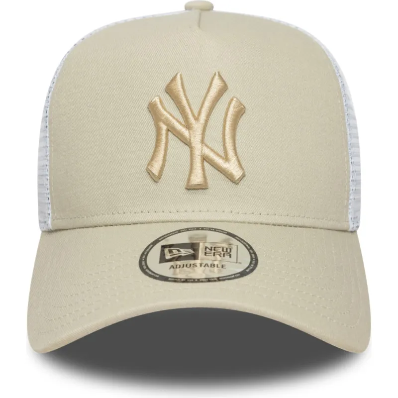 sapkak-ivelt-bezs-snapback-a-frame-league-essential-new-york-yankees-mlb-new-era