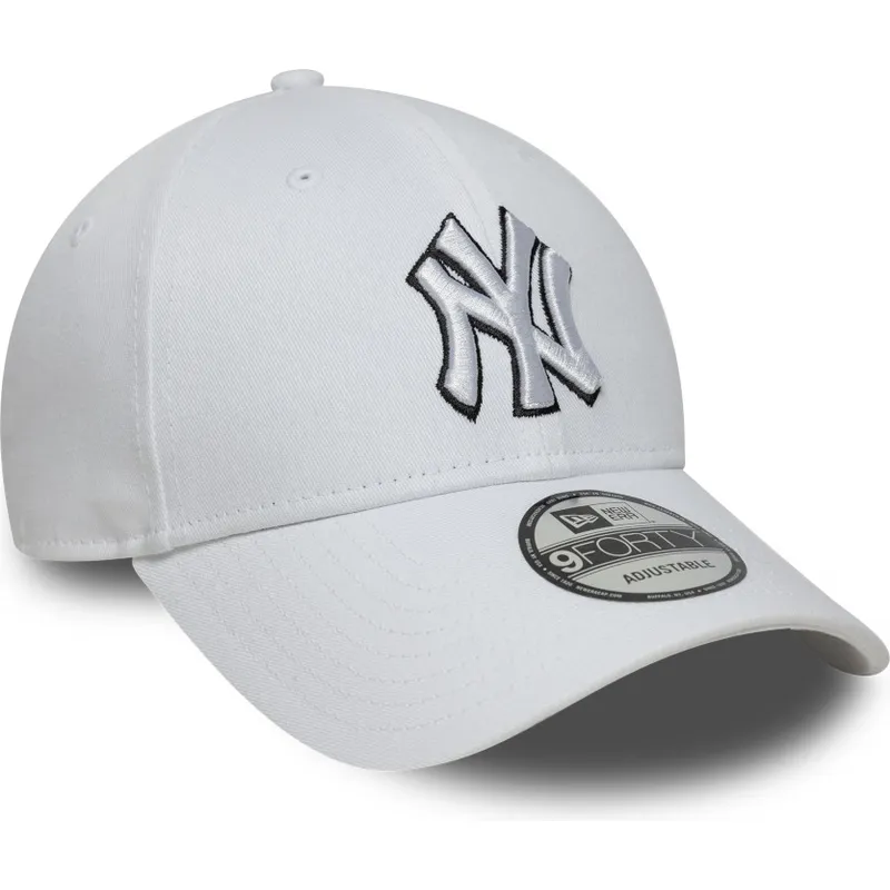 cap-ivelt-byal-reguliruema-lenta-9forty-outline-new-york-yankees-mlb-new-era