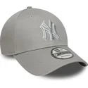 new-era-mlb-new-york-yankees-9forty-outline-verstellbare-graue-kappe-mit-gebogenem-schirm