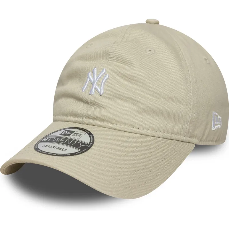 bojd-beige-justerbar-keps-9twenty-mini-logo-fran-new-york-yankees-mlb-av-new-era