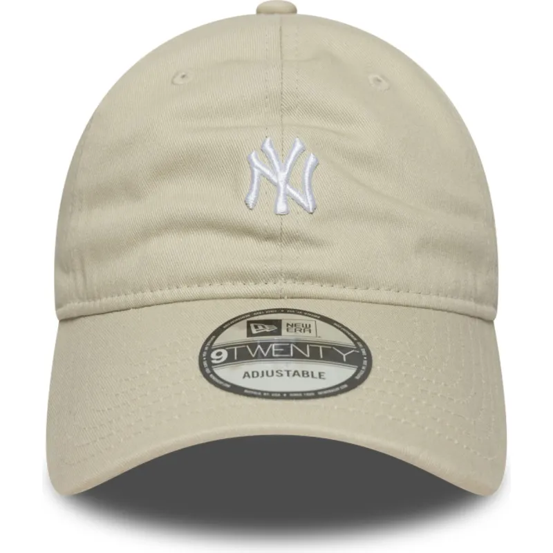 bojd-beige-justerbar-keps-9twenty-mini-logo-fran-new-york-yankees-mlb-av-new-era