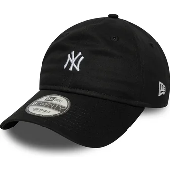 New Era Curved Brim 9TWENTY Mini Logo New York Yankees MLB Black Adjustable Cap