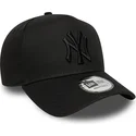 new-era-curved-brim-black-logo-e-frame-league-essential-new-york-yankees-mlb-black-snapback-cap