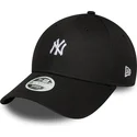 new-era-mlb-9forty-new-york-yankees-damen-verstellbare-schwarze-kappe-mit-mini-logo