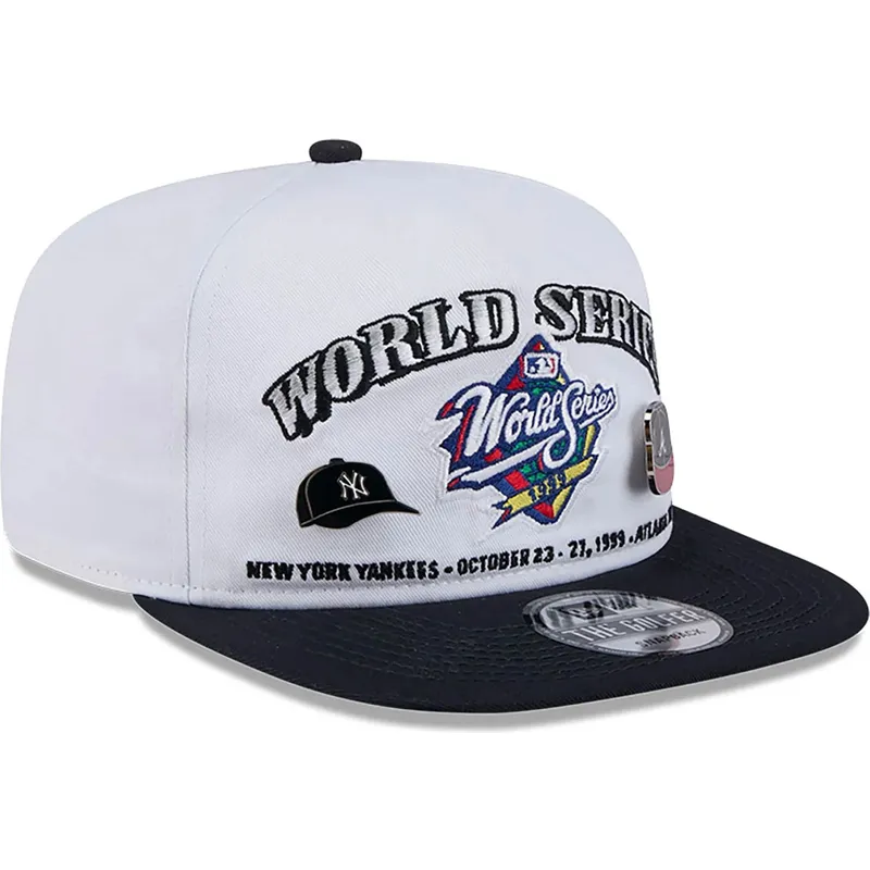 vit-och-svart-platt-snapback-keps-golfer-championship-pin-fran-new-york-yankees-atlanta-braves-mlb-av-new-era