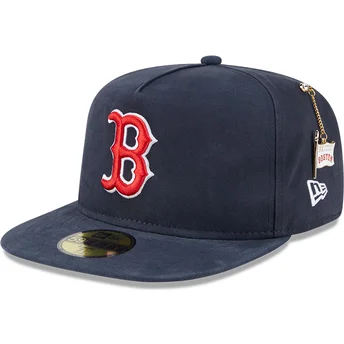 Boston Red Sox MLB New Era 59FIFTY A Frame Championship Side Flag marinblå justerbar platt keps