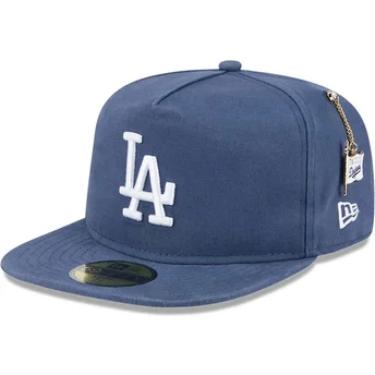 Platt blå justerad keps 59FIFTY A Frame Championship Side Flag Los Angeles Dodgers MLB från New Era