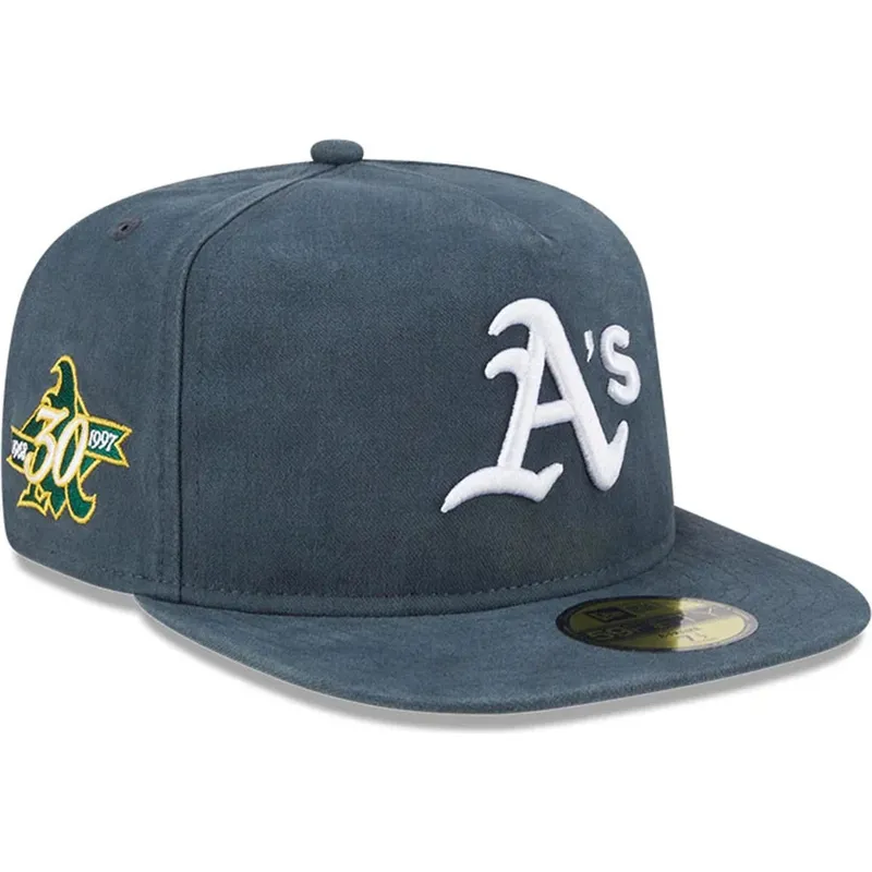 grune-flache-verstellbare-59fifty-a-frame-championship-side-flag-kappe-der-oakland-athletics-mlb-von-new-era