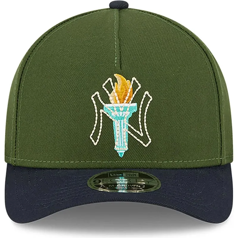 gron-och-marinbla-kurvad-keps-snapback-9forty-m-crown-city-feature-new-york-yankees-mlb-fran-new-era