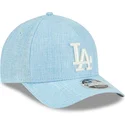 los-angeles-dodgers-mlb-new-era-9forty-m-crown-a-frame-cotton-weave-snapback-kappe-mit-gebogenem-schirm-in-hellblau