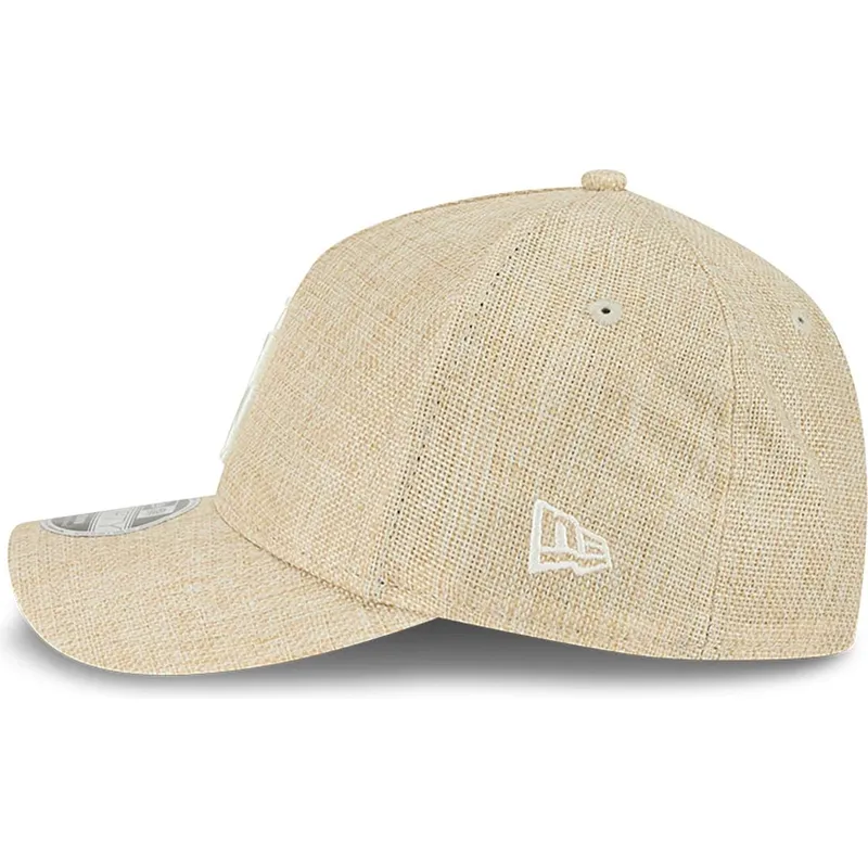 sapkak-ivelt-bezs-snapback-9forty-m-crown-a-frame-cotton-weave-los-angeles-dodgers-mlb-new-era