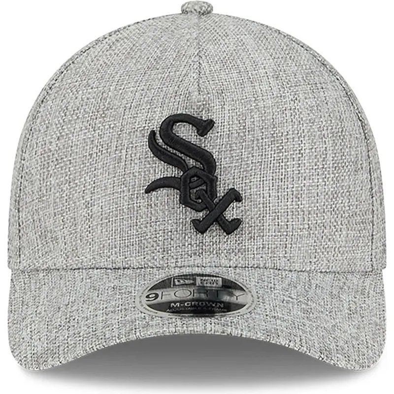 graue-gebogene-snapback-kappe-9forty-m-crown-a-frame-cotton-weave-der-chicago-white-sox-mlb-von-new-era