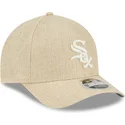 beige-bojd-snapback-keps-9forty-m-crown-a-frame-cotton-weave-chicago-white-sox-mlb-fran-new-era