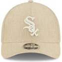 beige-bojd-snapback-keps-9forty-m-crown-a-frame-cotton-weave-chicago-white-sox-mlb-fran-new-era